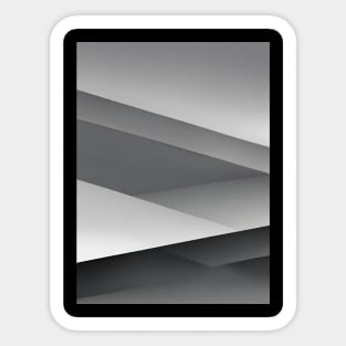 Abstract Gray Layers Sticker